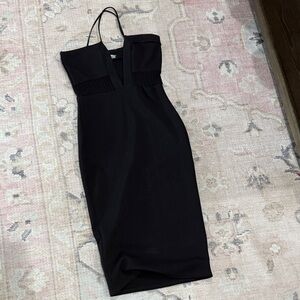 Missguided Black Strapless Dress